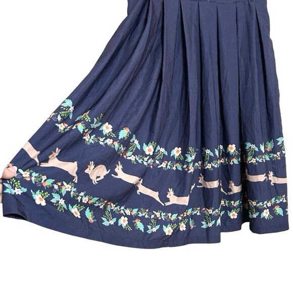 NWT Lindy Bop Women’s Claudine Bunny Hop Dress Blue Size 8 - Picture 4 of 8